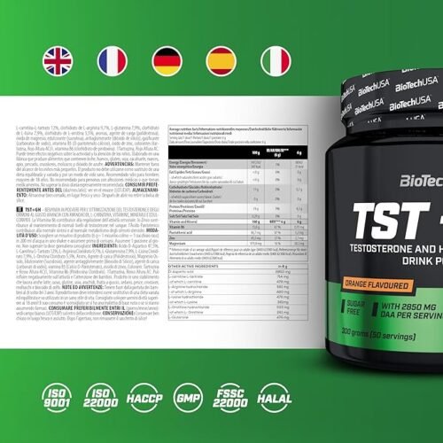 BioTech Testostrone + Growth Hormone 300gr Orange flavoured