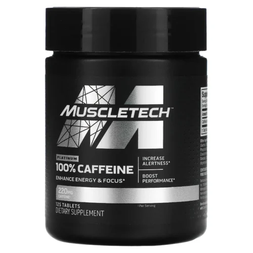 MuscleTech, Platinum 100% Caffeine, 125 Tablets, 220 mg